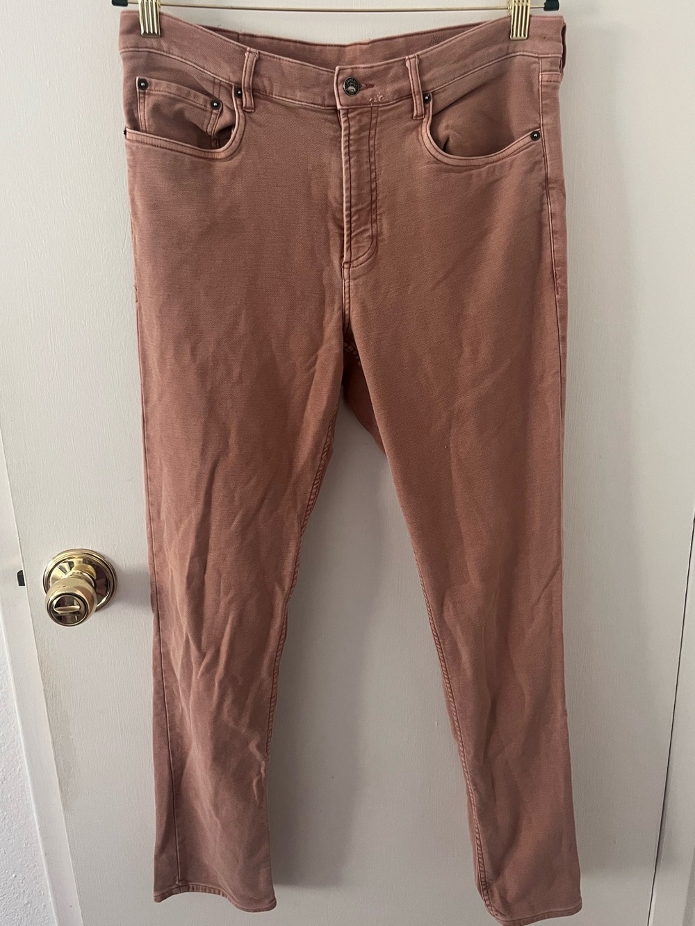 Faherty Men’s Soft Stretch Denim Terracotta Russet Jeans 5 Pocket 34/32
